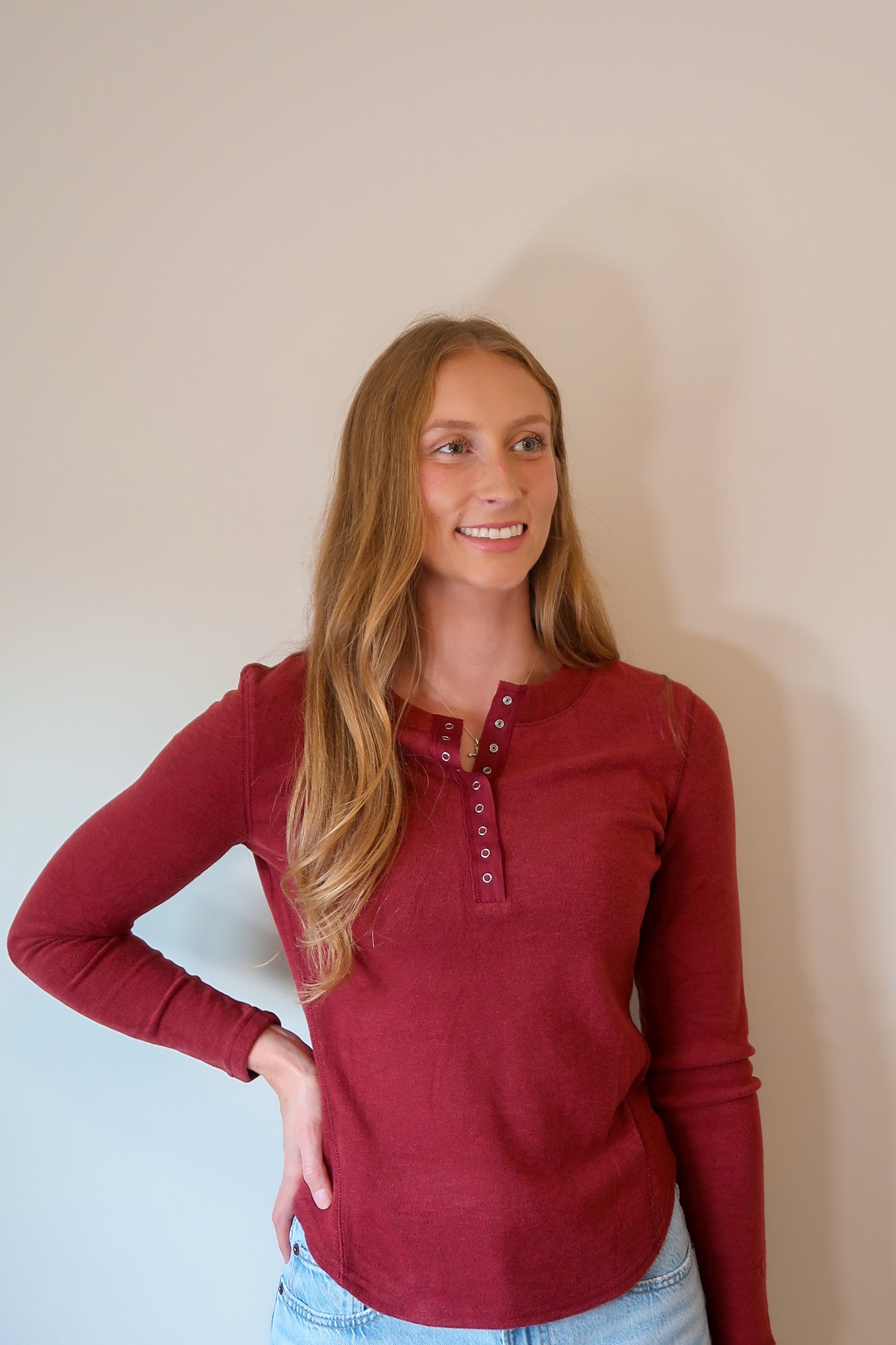 Hayride Button Top