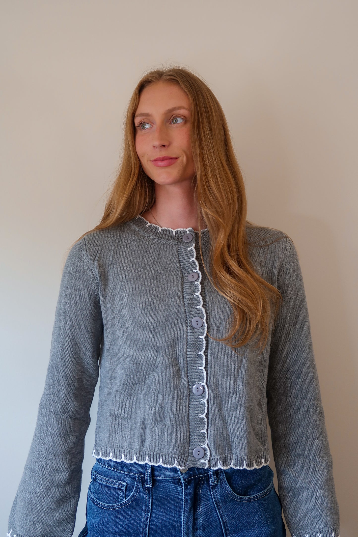 Stitch Contrast Cardigan